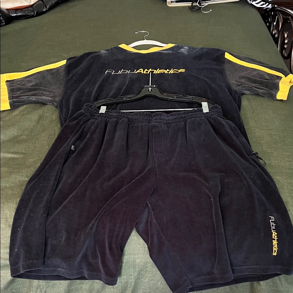 FUBU Black and Yellow Athletic Men's Shorts